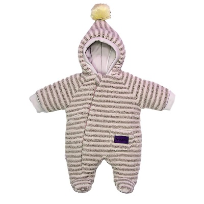 Комбинезон для мальчика и девочки Полосатик на синтепоне Балуша ш974/2 капучино 1